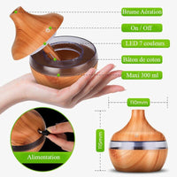 Humidificateur d'air | Design boisé | Améliore la qualité de l'air dans votre maison - Somptuoz™